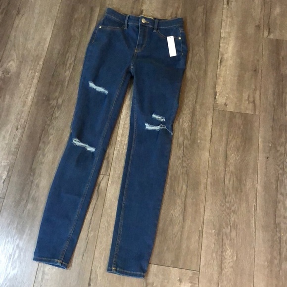 Free People Destroyed Long & Lean Skinny Jeans 26 - Picture 4 of 8